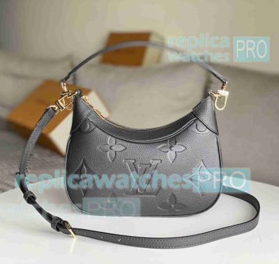 Copy L--V Bagatelle Black Hobo Bag Monogram m46002 